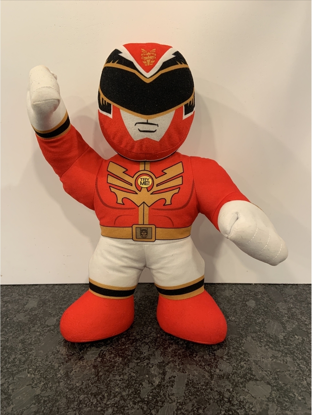 Power Rangers MegaForce 15" Inch Talking Action Figure Plush Red Ranger Doll Toy